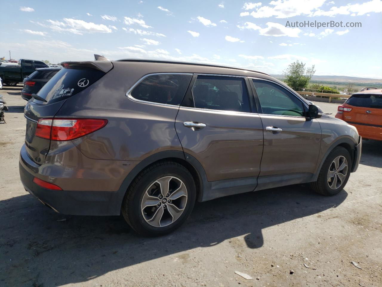 2013 Hyundai Santa Fe Gls Brown vin: KM8SN4HF2DU016463