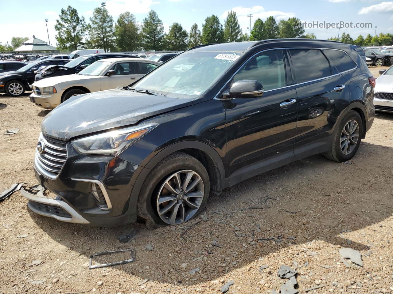 2018 Hyundai Santa Fe Se Black vin: KM8SN4HF2JU287888