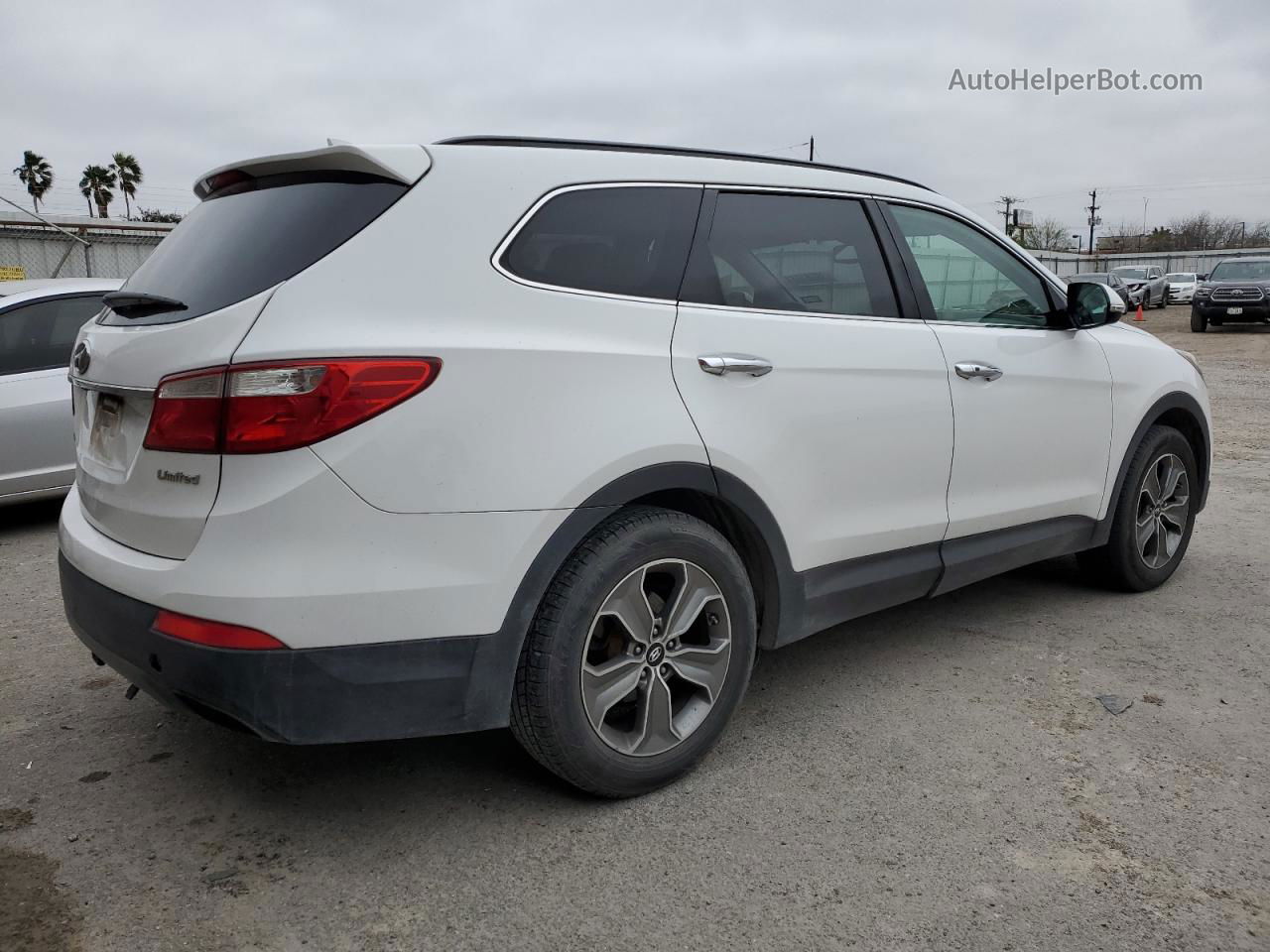 2014 Hyundai Santa Fe Gls White vin: KM8SN4HF3EU036951