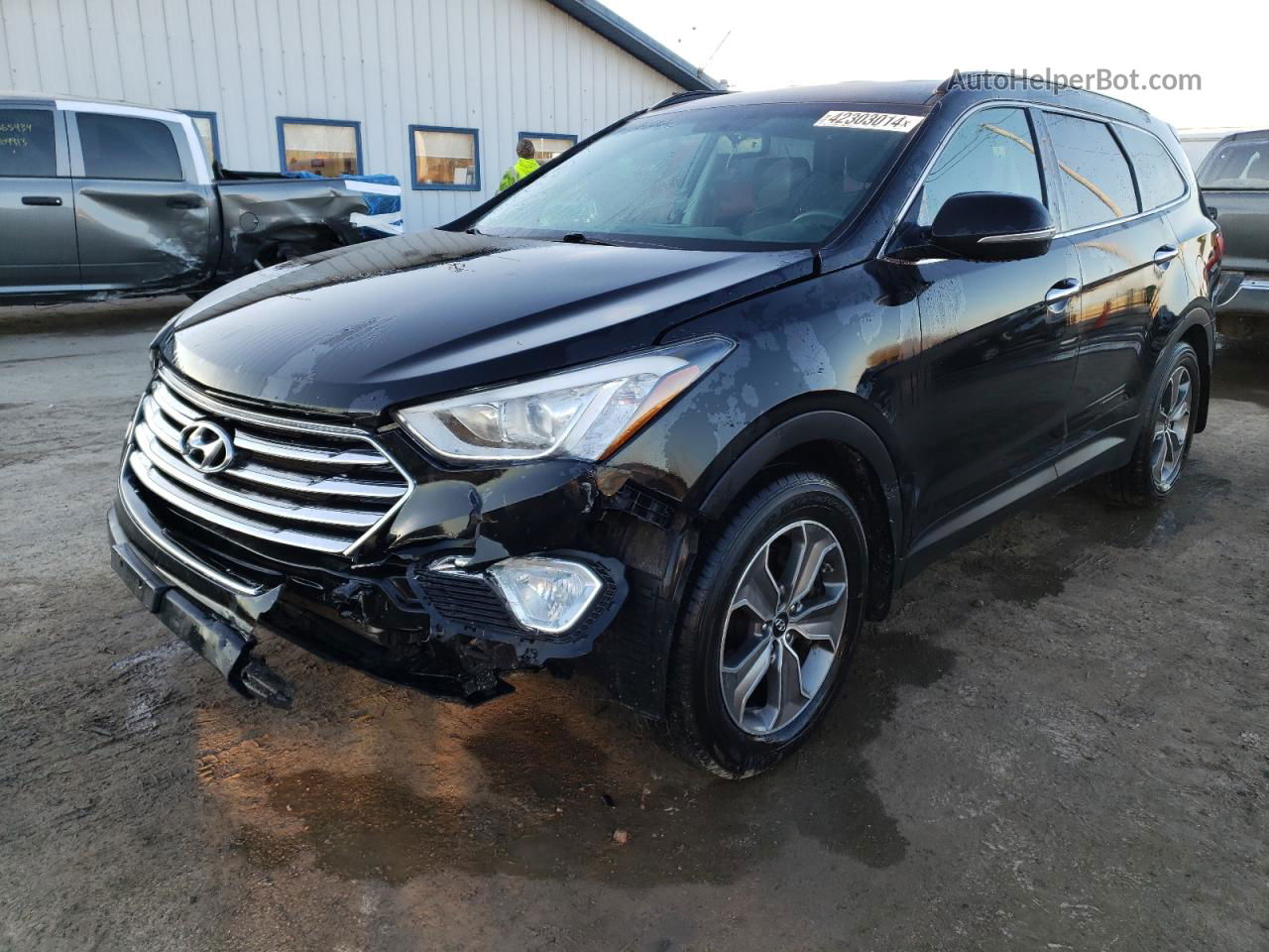 2014 Hyundai Santa Fe Gls Black vin: KM8SN4HF3EU070114