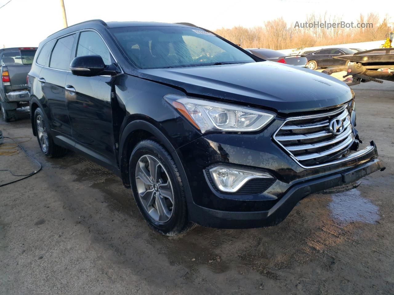 2014 Hyundai Santa Fe Gls Black vin: KM8SN4HF3EU070114