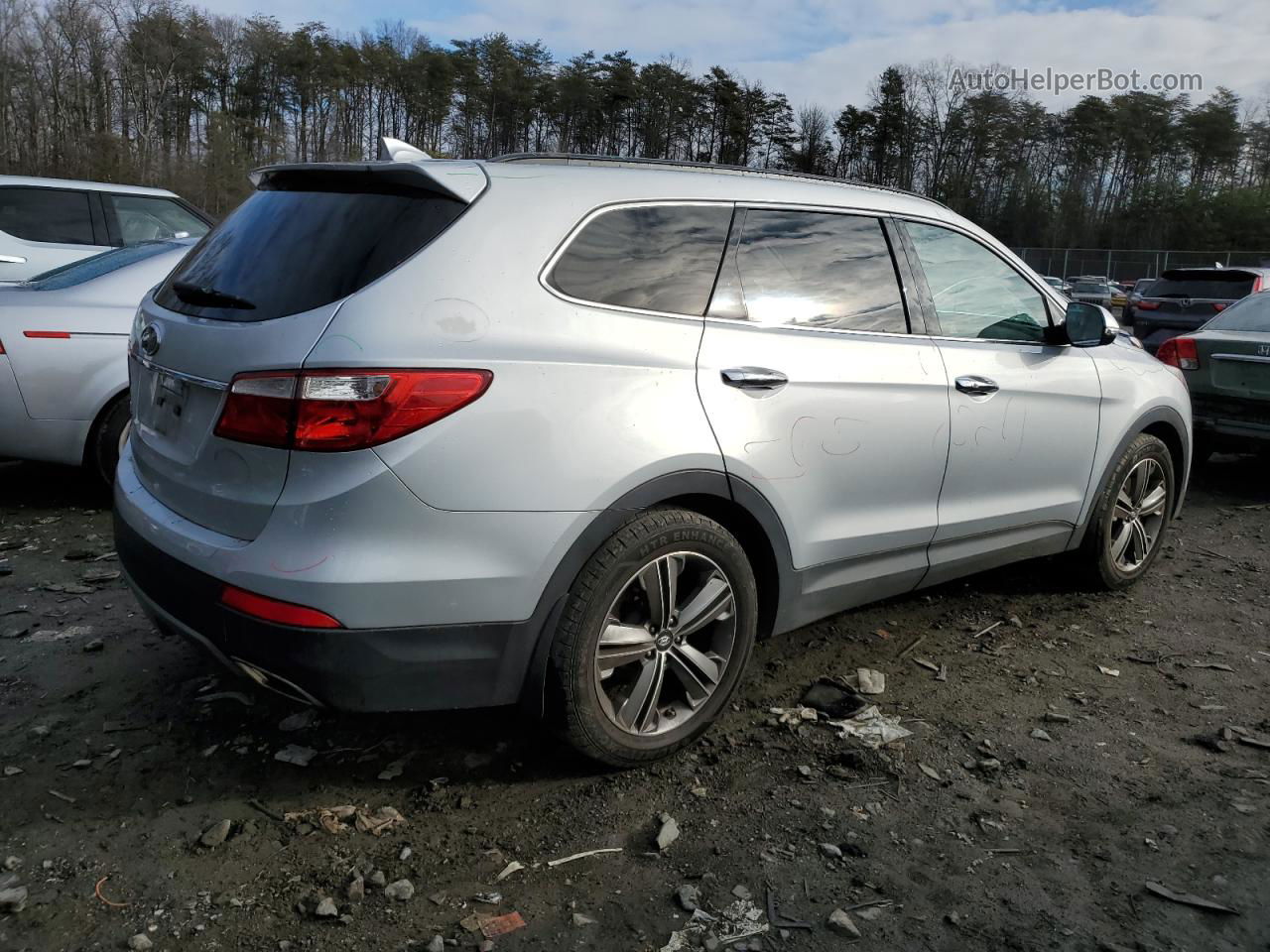 2014 Hyundai Santa Fe Gls Серебряный vin: KM8SN4HF3EU075328