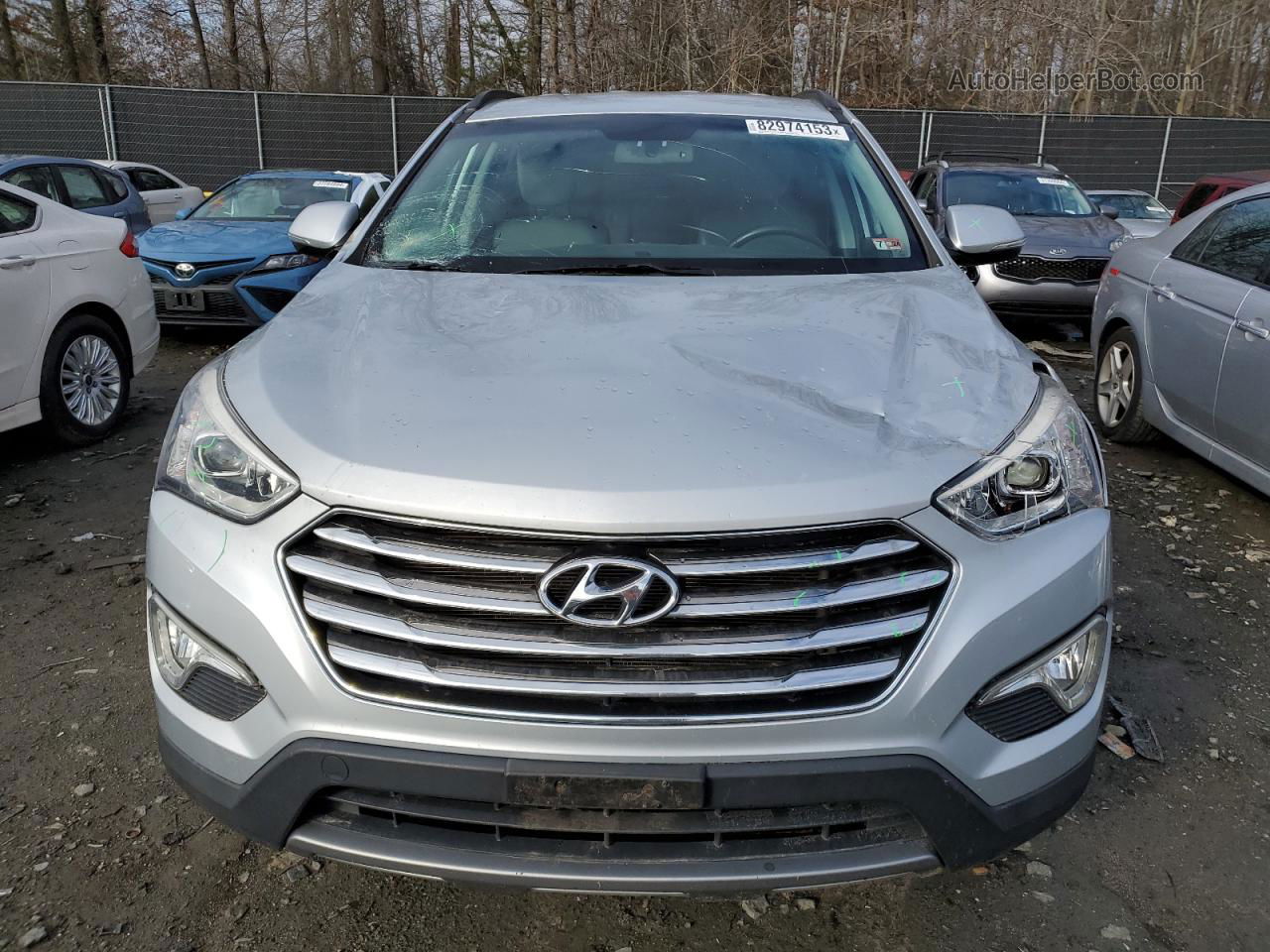 2014 Hyundai Santa Fe Gls Silver vin: KM8SN4HF3EU075328