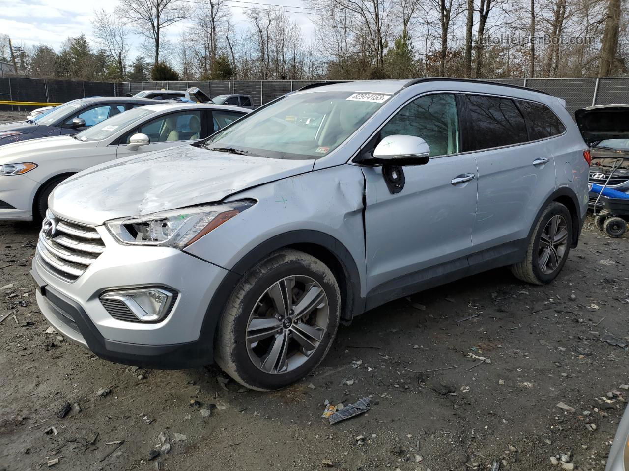 2014 Hyundai Santa Fe Gls Серебряный vin: KM8SN4HF3EU075328