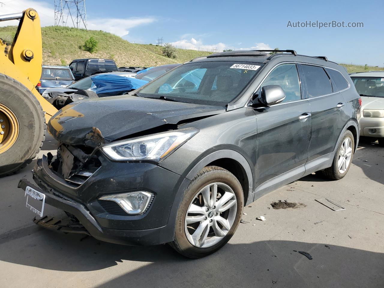 2013 Hyundai Santa Fe Gls Зеленый vin: KM8SN4HF4DU019431