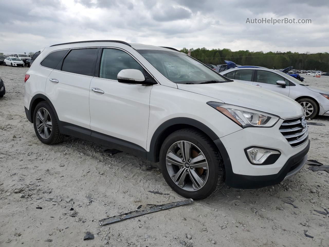 2015 Hyundai Santa Fe Gls White vin: KM8SN4HF4FU095850