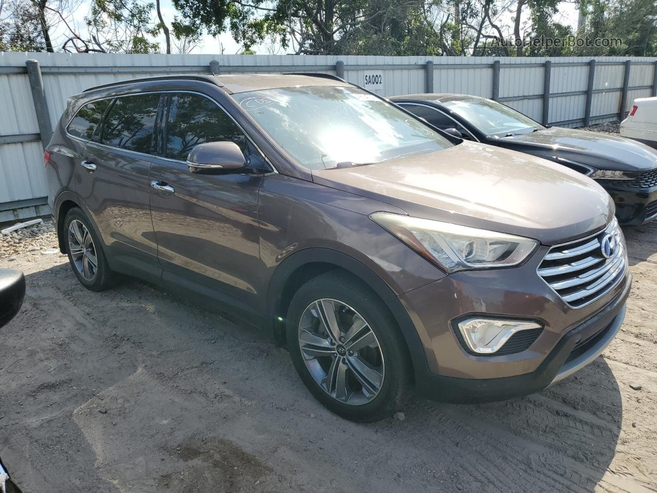 2015 Hyundai Santa Fe Gls Коричневый vin: KM8SN4HF4FU117782