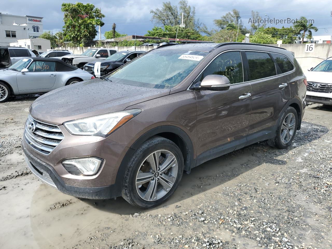 2015 Hyundai Santa Fe Gls Коричневый vin: KM8SN4HF4FU117782