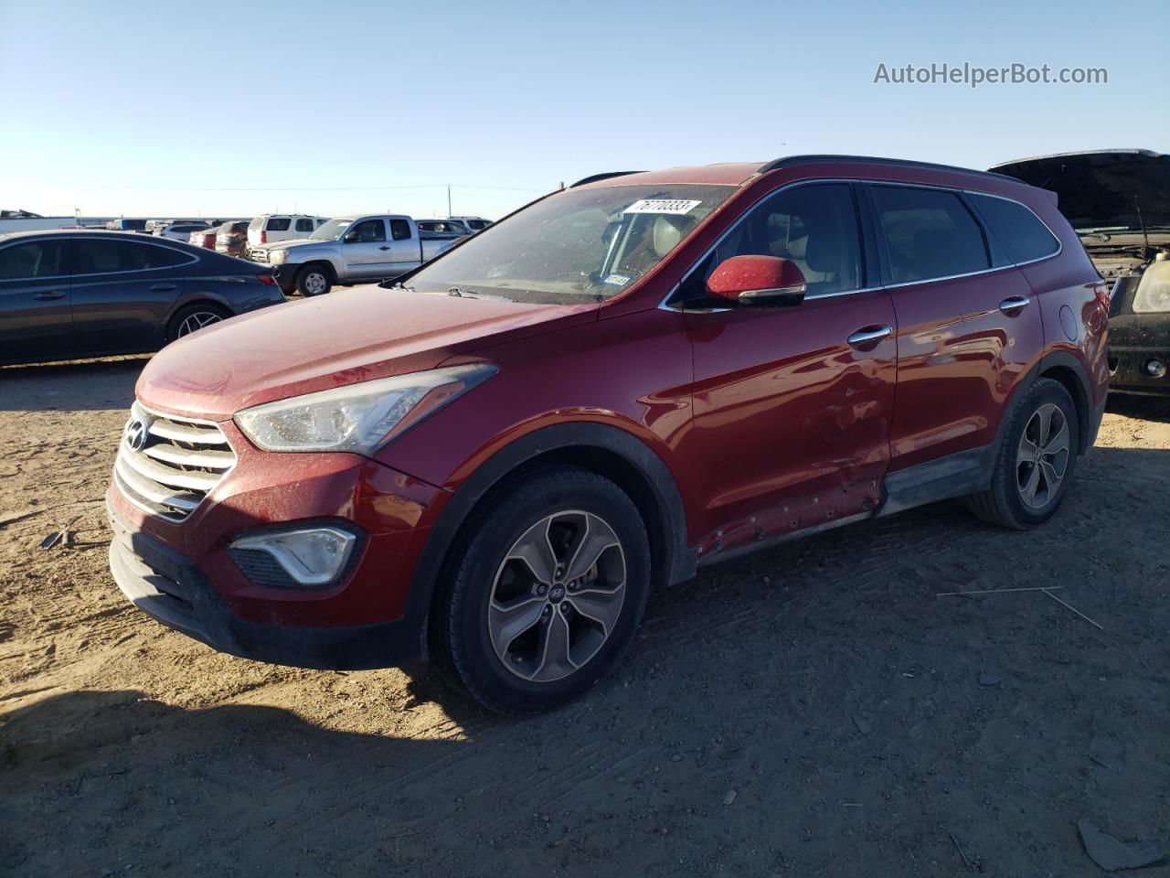 2013 Hyundai Santa Fe Gls Красный vin: KM8SN4HF5DU006669