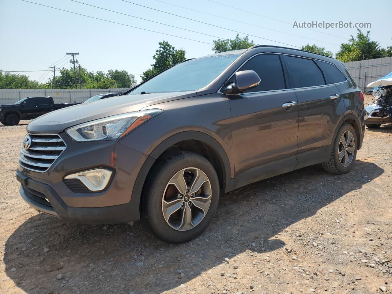 2013 Hyundai Santa Fe Gls Серый vin: KM8SN4HF5DU031507