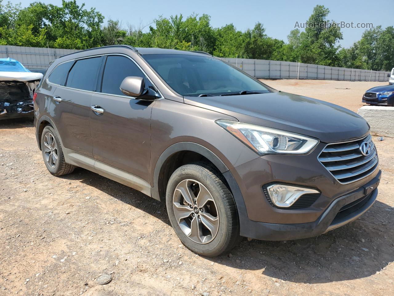 2013 Hyundai Santa Fe Gls Gray vin: KM8SN4HF5DU031507