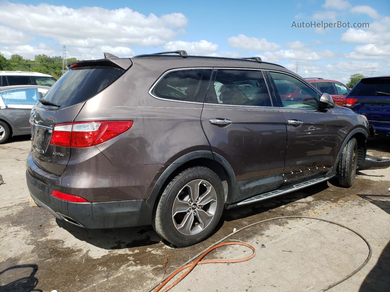 2014 Hyundai Santa Fe Gls Brown vin: KM8SN4HF5EU048423