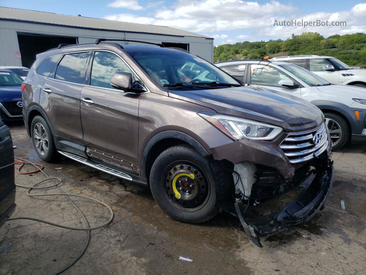 2014 Hyundai Santa Fe Gls Коричневый vin: KM8SN4HF5EU048423