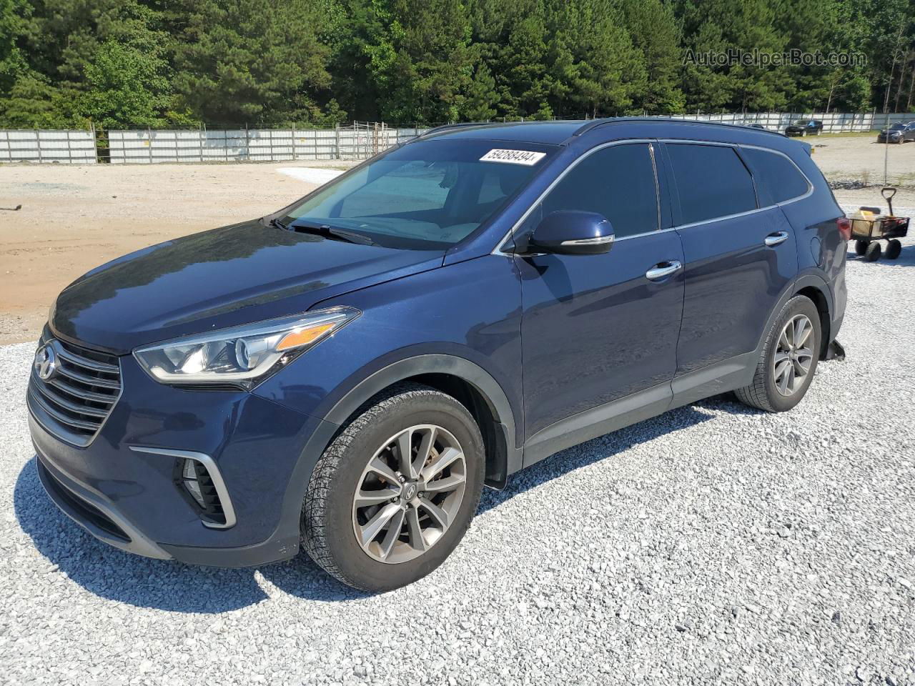 2018 Hyundai Santa Fe Se Blue vin: KM8SN4HF5JU285469