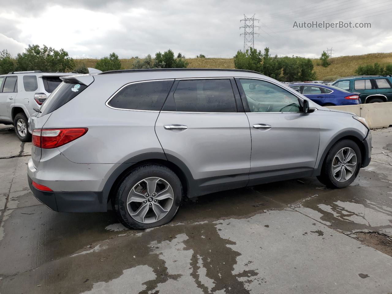 2013 Hyundai Santa Fe Gls Silver vin: KM8SN4HF6DU018538