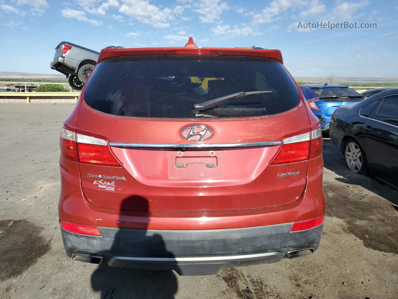 2014 Hyundai Santa Fe Gls Red vin: KM8SN4HF7EU064025