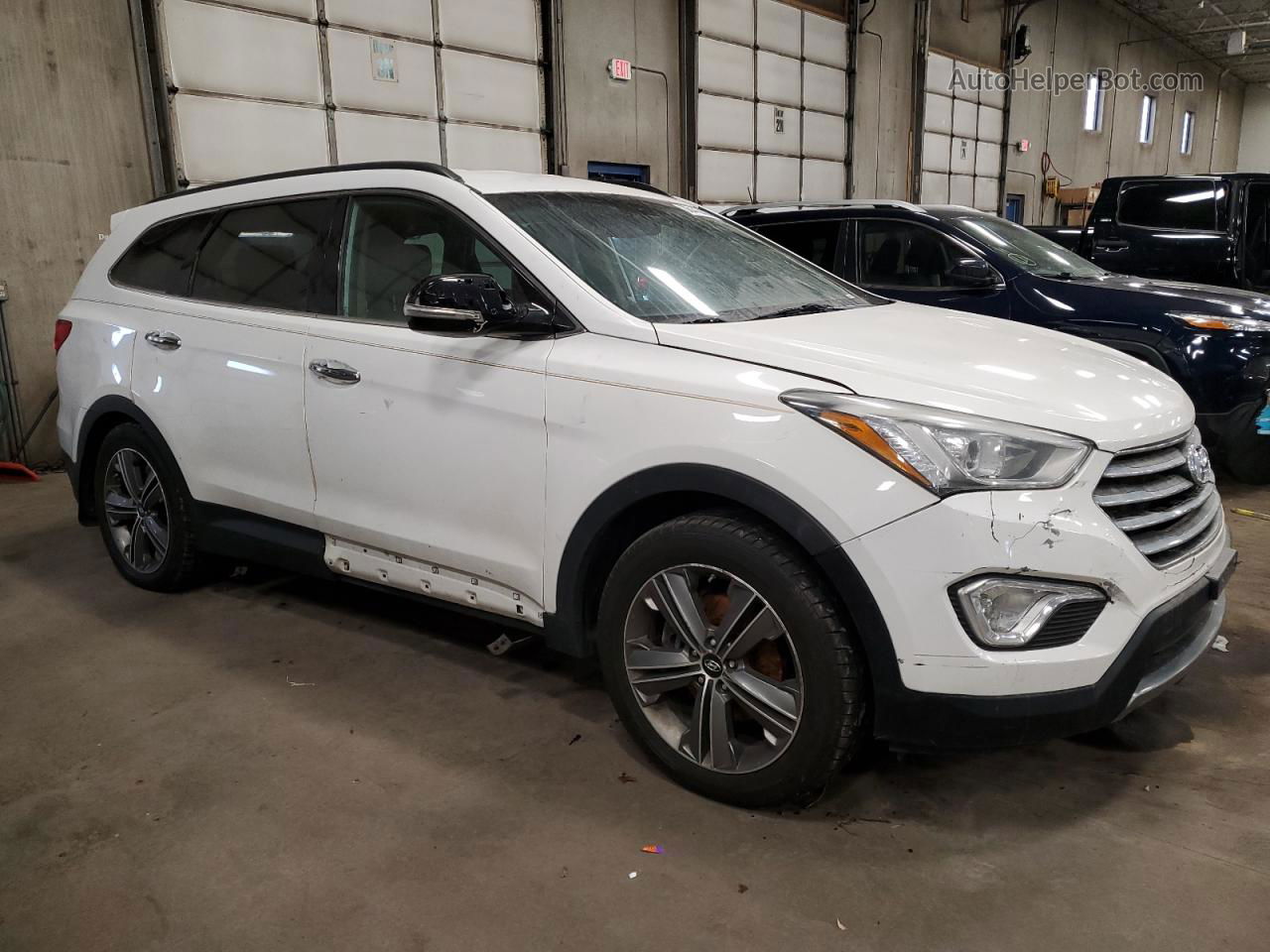 2014 Hyundai Santa Fe Gls White vin: KM8SN4HF7EU087532