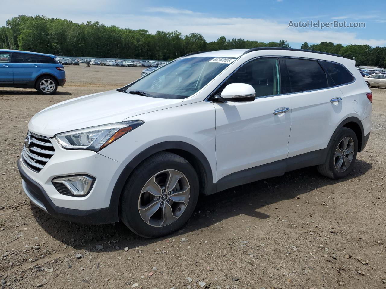 2014 Hyundai Santa Fe Gls White vin: KM8SN4HF8EU055916