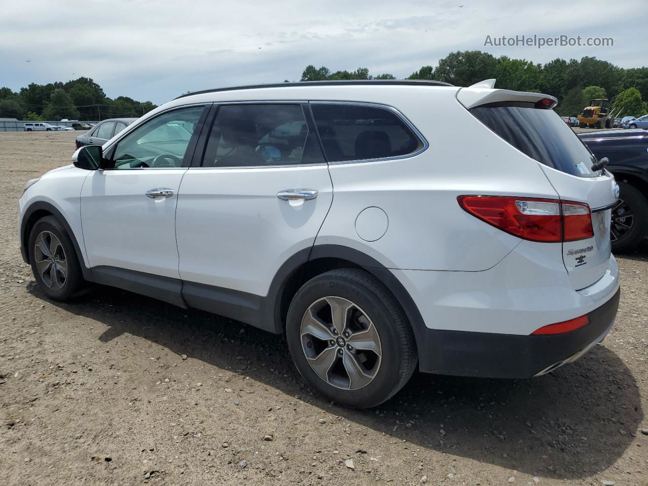 2014 Hyundai Santa Fe Gls White vin: KM8SN4HF8EU055916