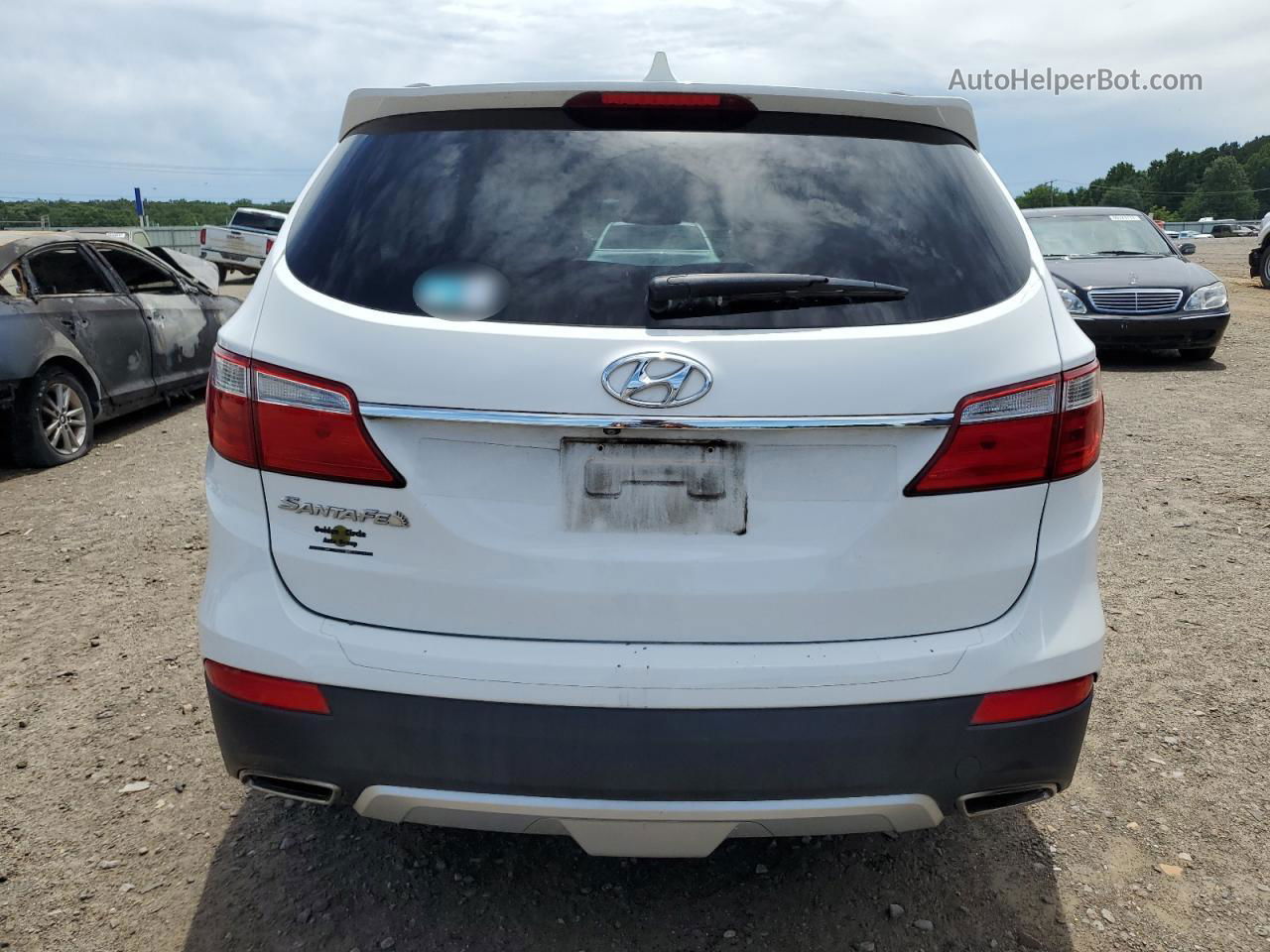 2014 Hyundai Santa Fe Gls White vin: KM8SN4HF8EU055916