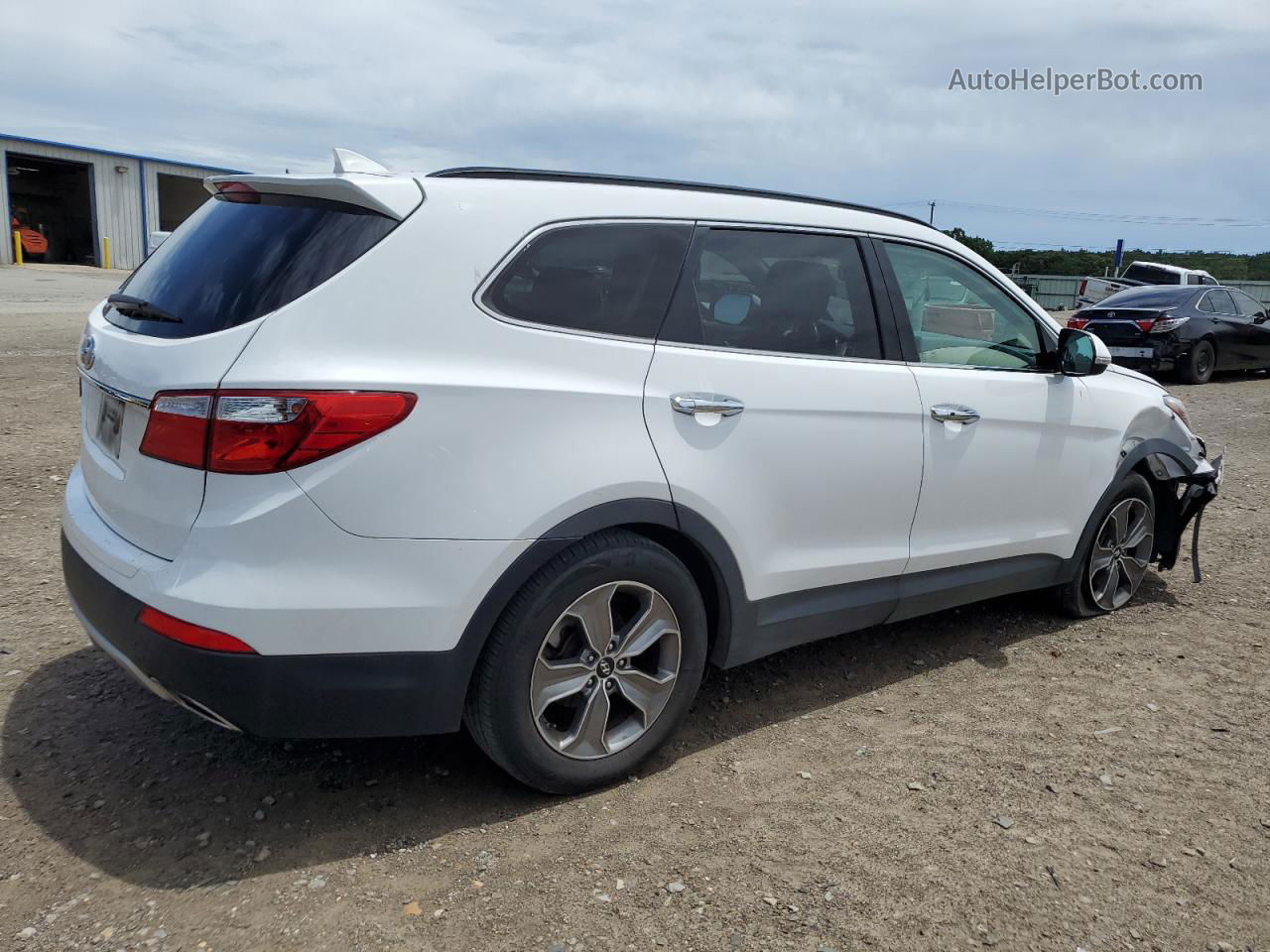 2014 Hyundai Santa Fe Gls White vin: KM8SN4HF8EU055916