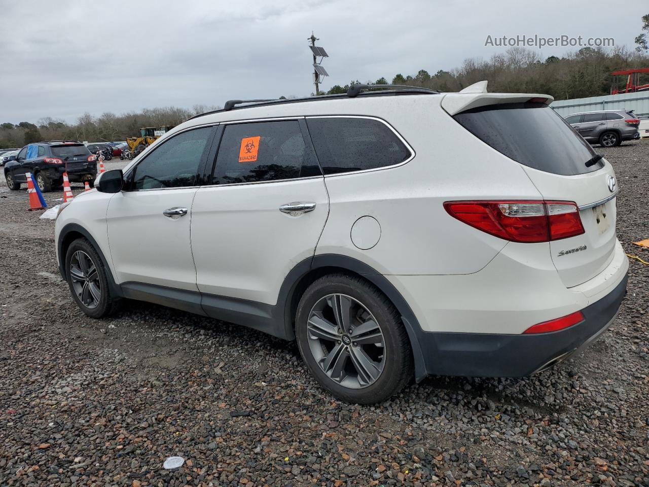 2015 Hyundai Santa Fe Gls White vin: KM8SN4HF8FU106624