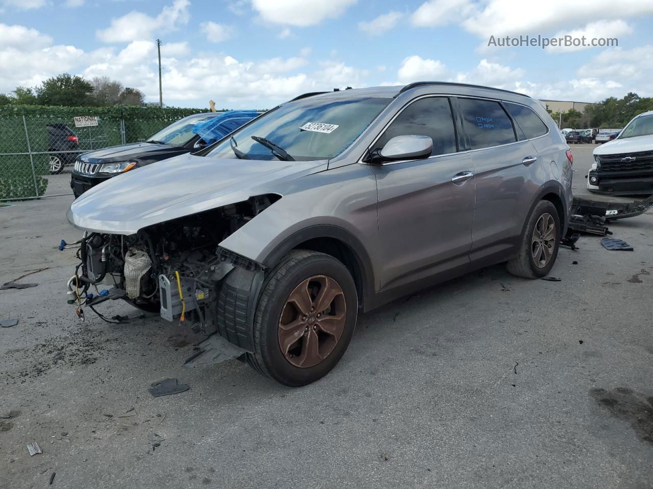 2013 Hyundai Santa Fe Gls Silver vin: KM8SN4HF9DU002303