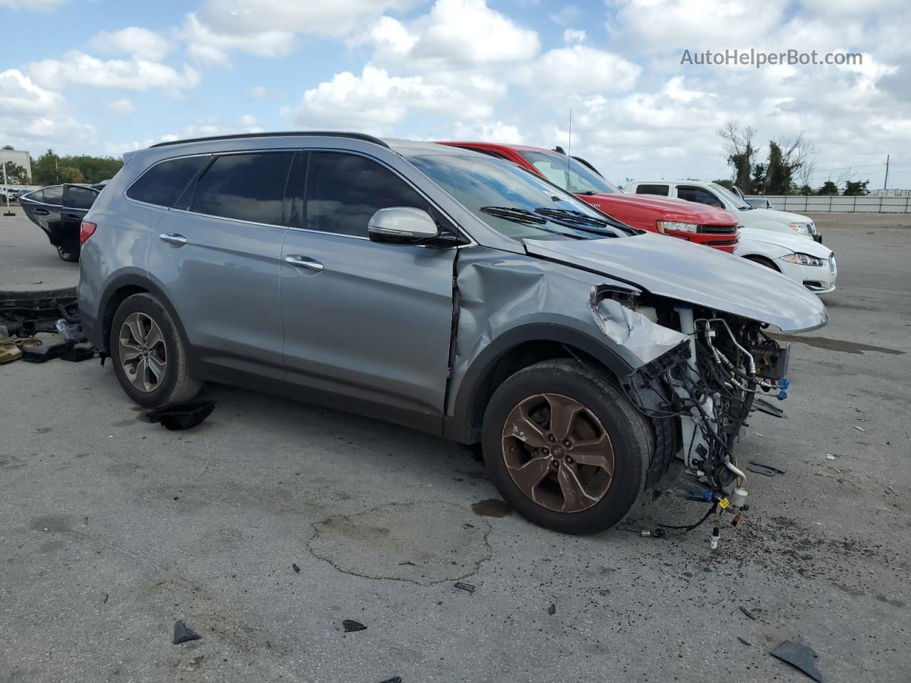 2013 Hyundai Santa Fe Gls Silver vin: KM8SN4HF9DU002303