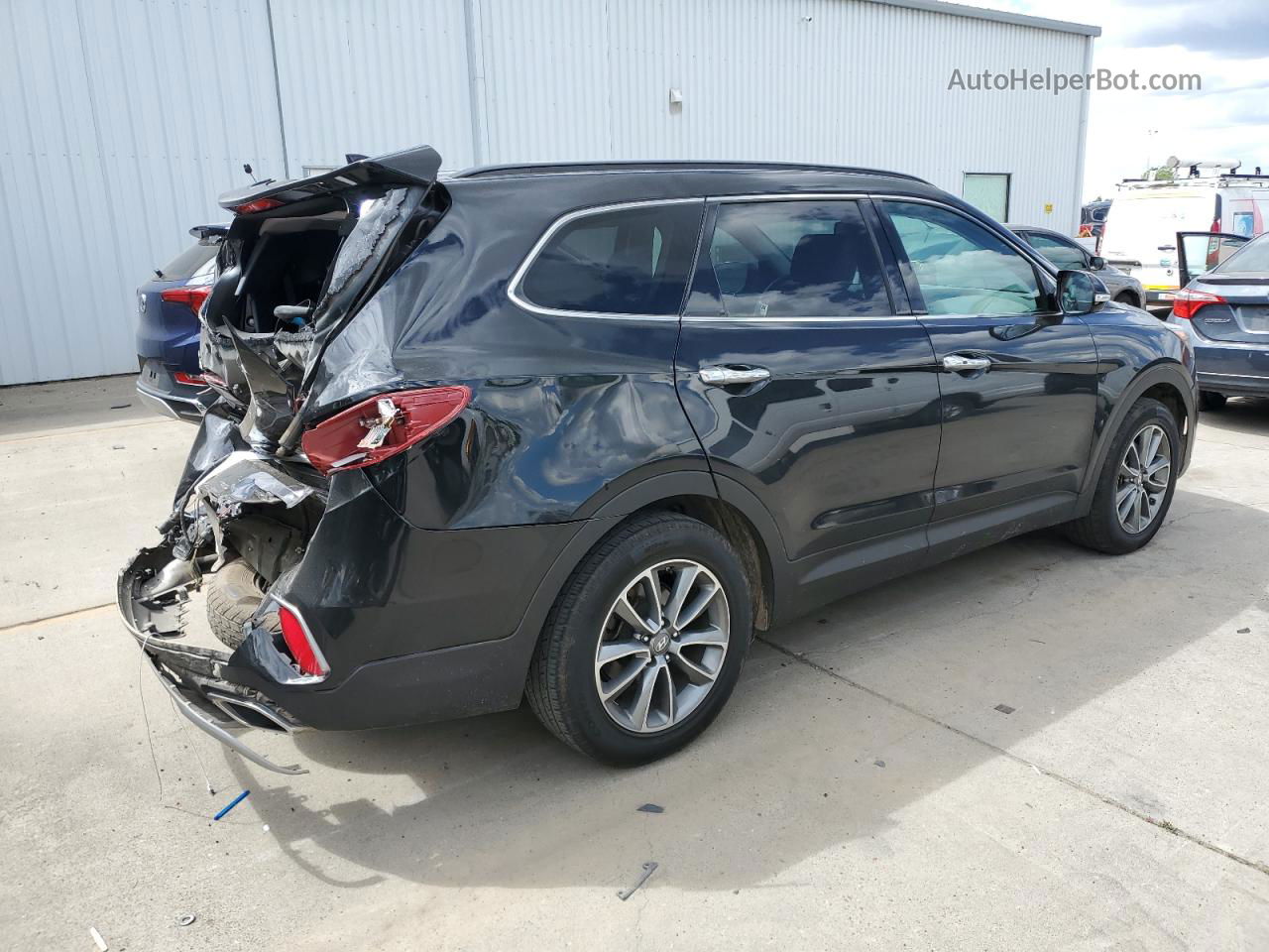 2018 Hyundai Santa Fe Se Черный vin: KM8SN4HF9JU280162