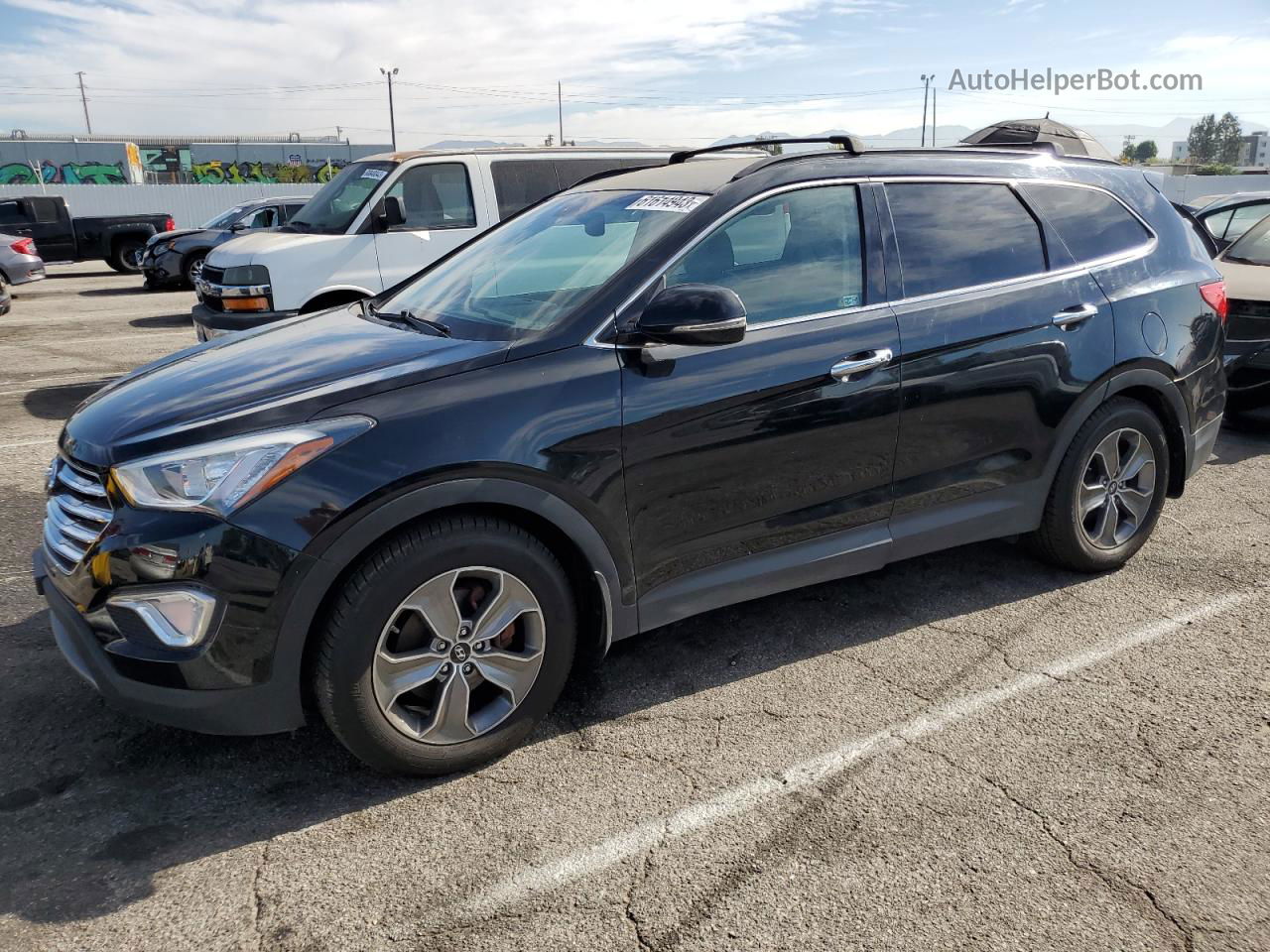 2014 Hyundai Santa Fe Gls Black vin: KM8SNDHF1EU044319