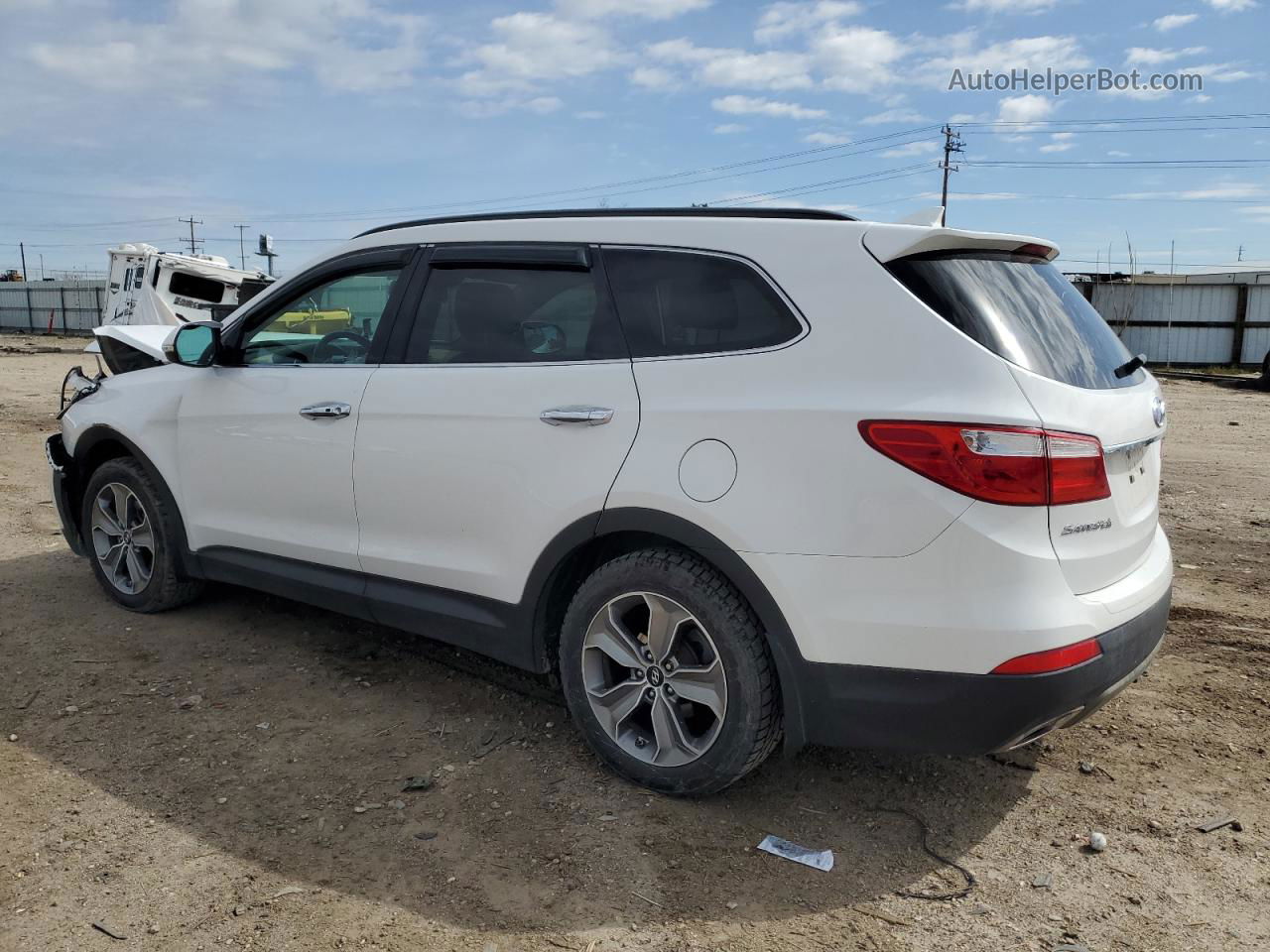 2014 Hyundai Santa Fe Gls White vin: KM8SNDHF1EU044384