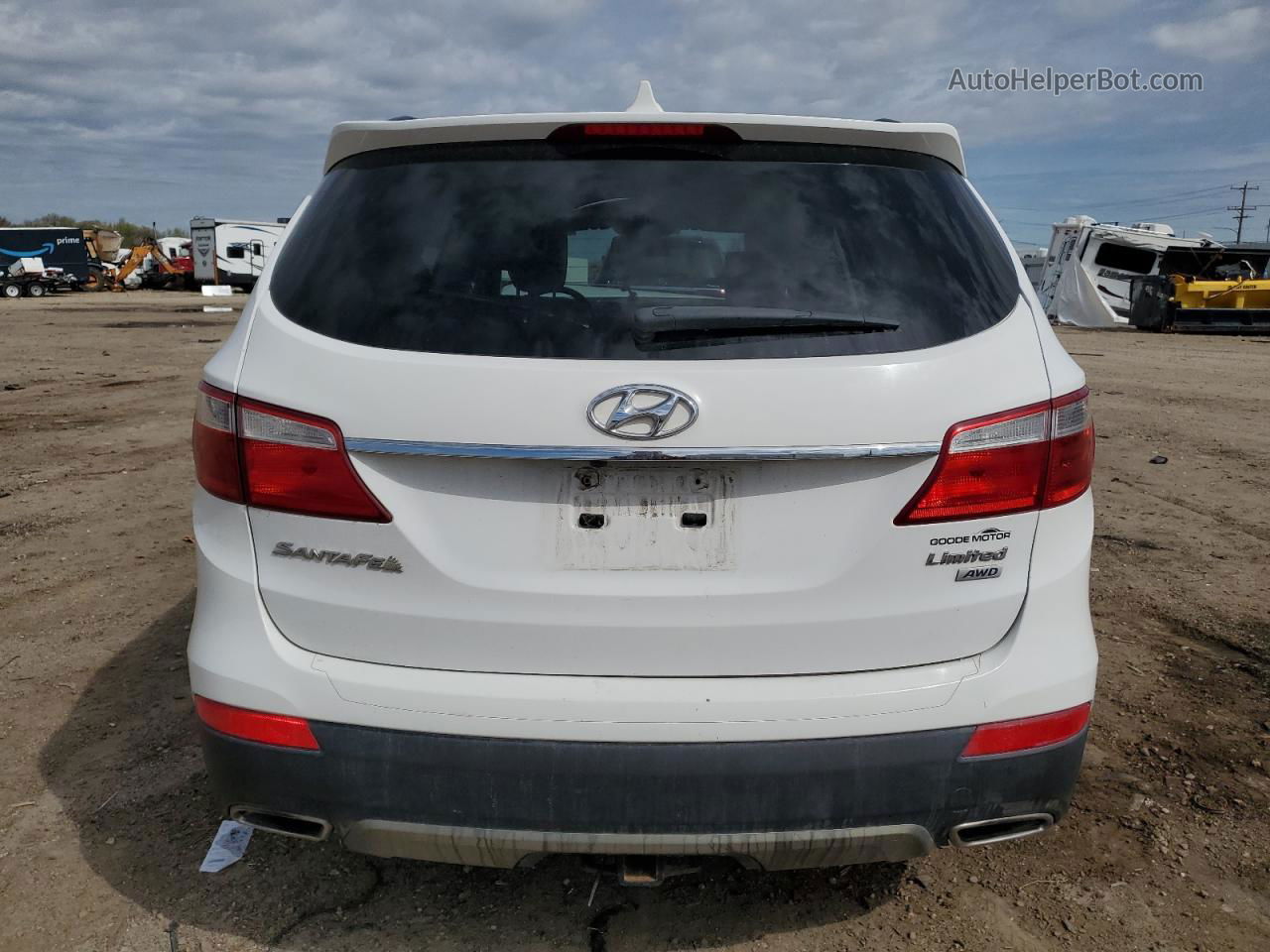 2014 Hyundai Santa Fe Gls Белый vin: KM8SNDHF1EU044384