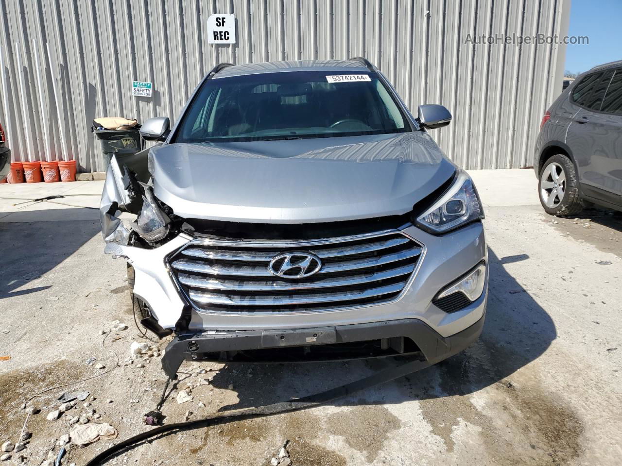 2014 Hyundai Santa Fe Gls Silver vin: KM8SNDHF1EU087543