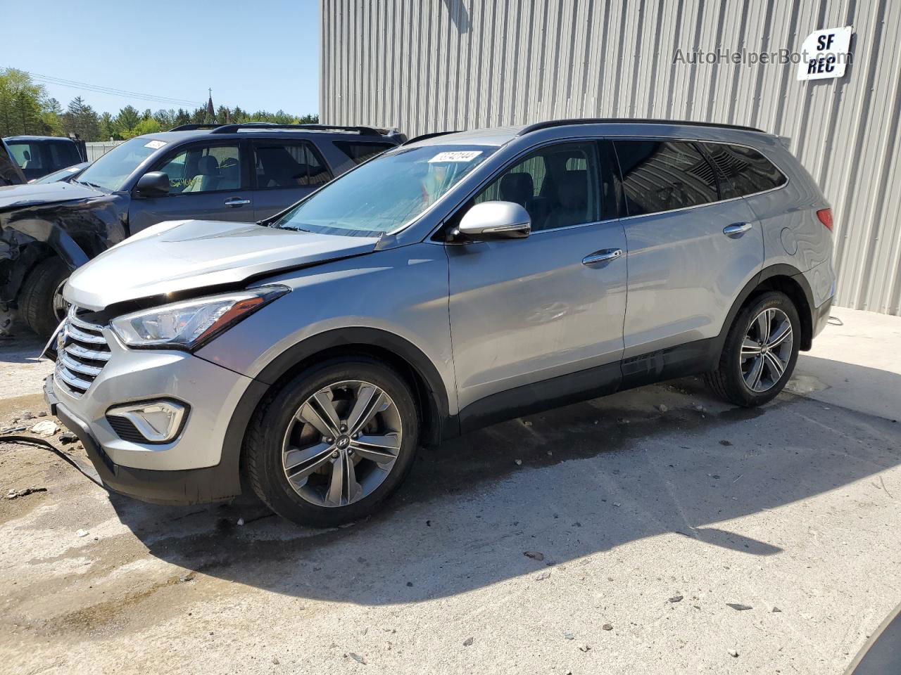 2014 Hyundai Santa Fe Gls Серебряный vin: KM8SNDHF1EU087543