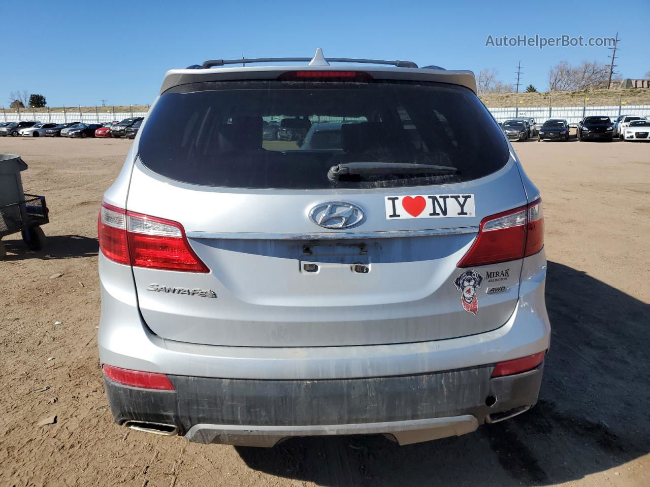 2013 Hyundai Santa Fe Gls Silver vin: KM8SNDHF3DU026290