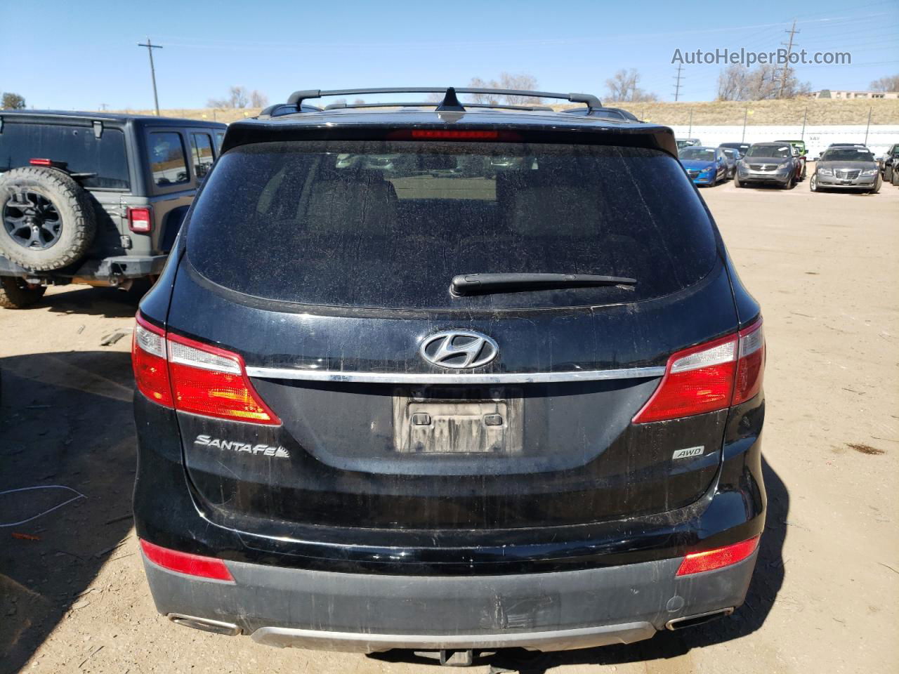 2014 Hyundai Santa Fe Gls Black vin: KM8SNDHF4EU067237