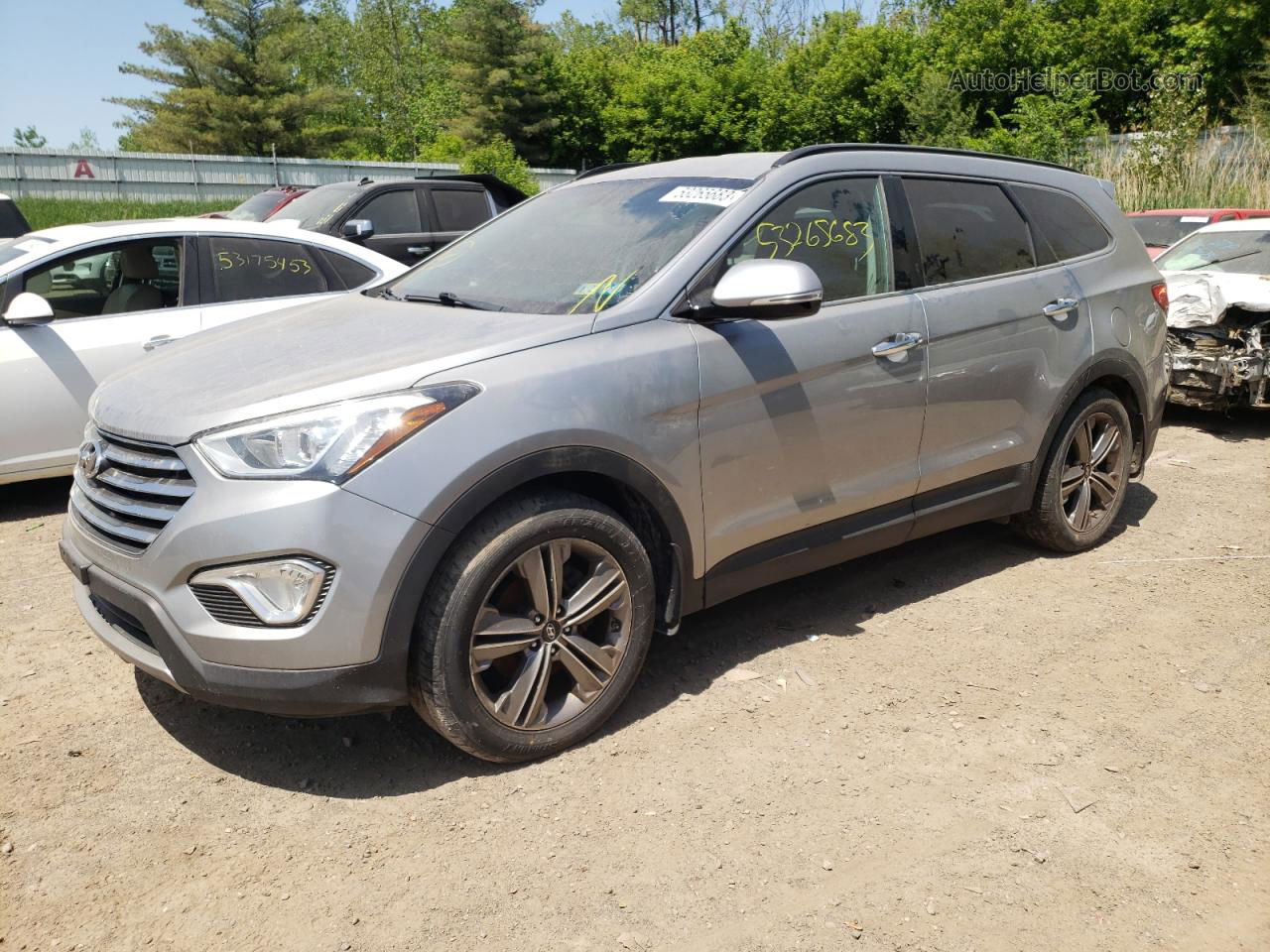 2014 Hyundai Santa Fe Gls Silver vin: KM8SNDHF4EU088153