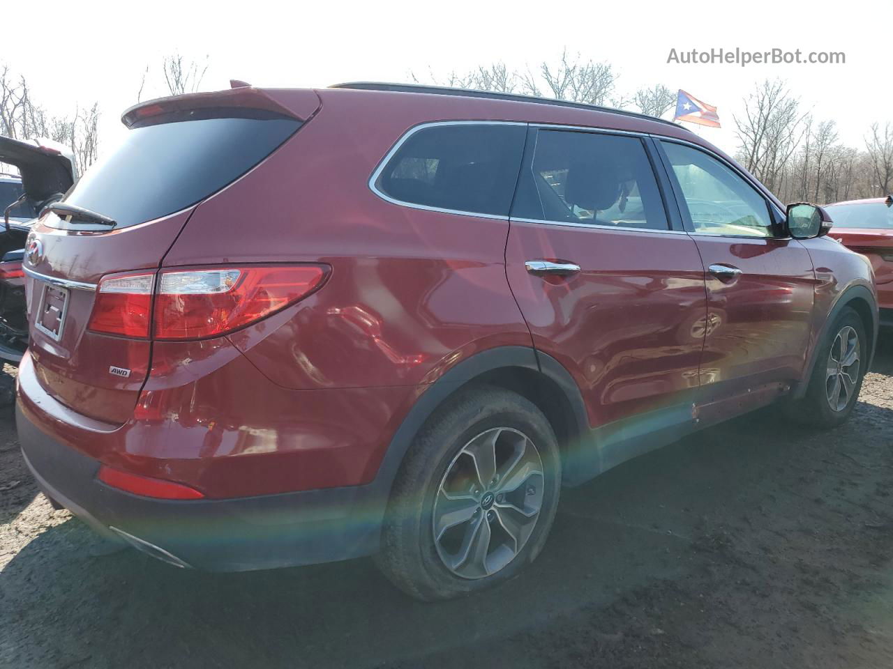 2013 Hyundai Santa Fe Gls Red vin: KM8SNDHF6DU030897