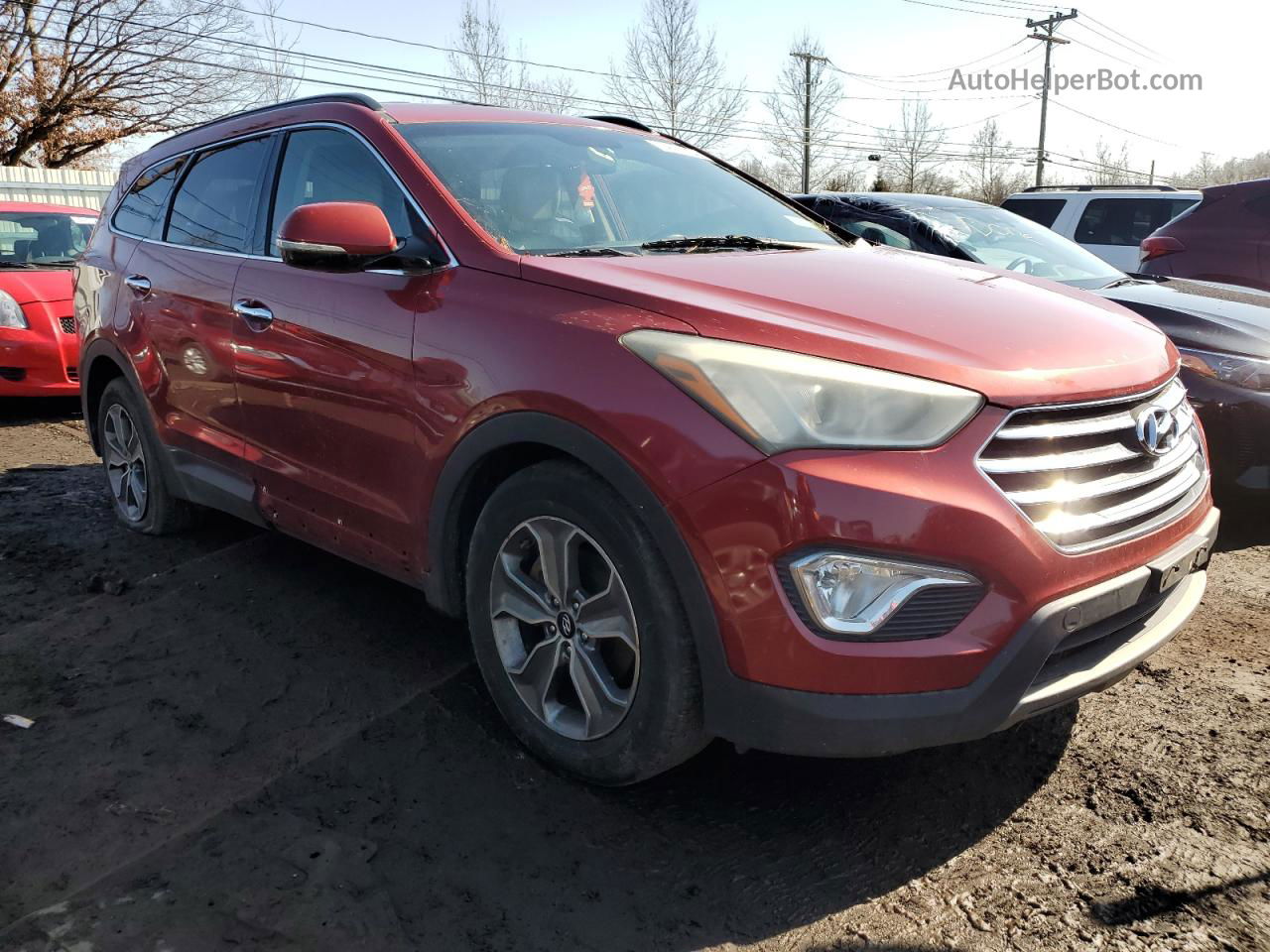 2013 Hyundai Santa Fe Gls Красный vin: KM8SNDHF6DU030897