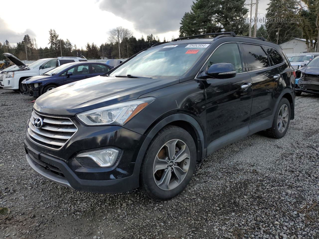 2014 Hyundai Santa Fe Gls Черный vin: KM8SNDHF6EU056014