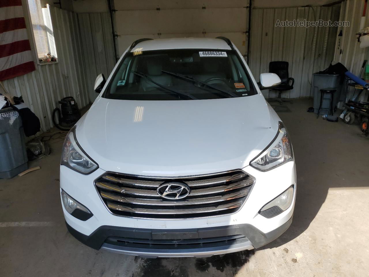 2013 Hyundai Santa Fe Gls White vin: KM8SNDHF7DU016944