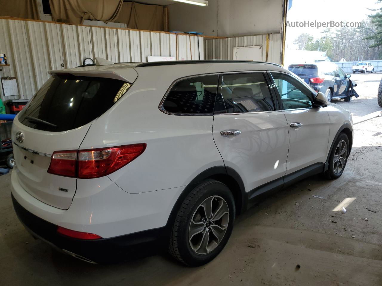 2013 Hyundai Santa Fe Gls White vin: KM8SNDHF7DU016944