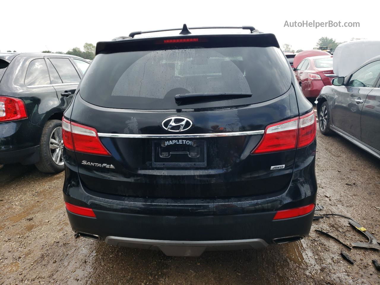 2014 Hyundai Santa Fe Gls Black vin: KM8SNDHF7EU035219