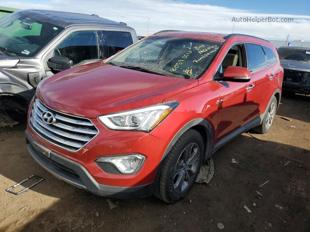 2013 Hyundai Santa Fe Gls Red vin: KM8SNDHF8DU025832