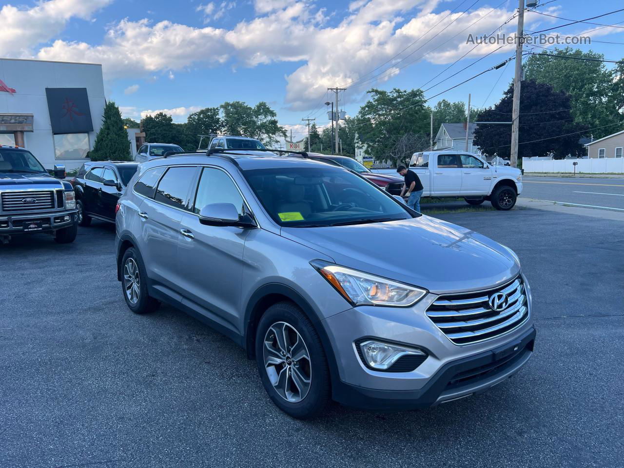 2013 Hyundai Santa Fe Gls Silver vin: KM8SNDHF8DU026172