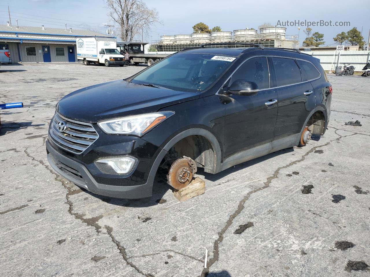 2014 Hyundai Santa Fe Gls Черный vin: KM8SNDHF8EU035357