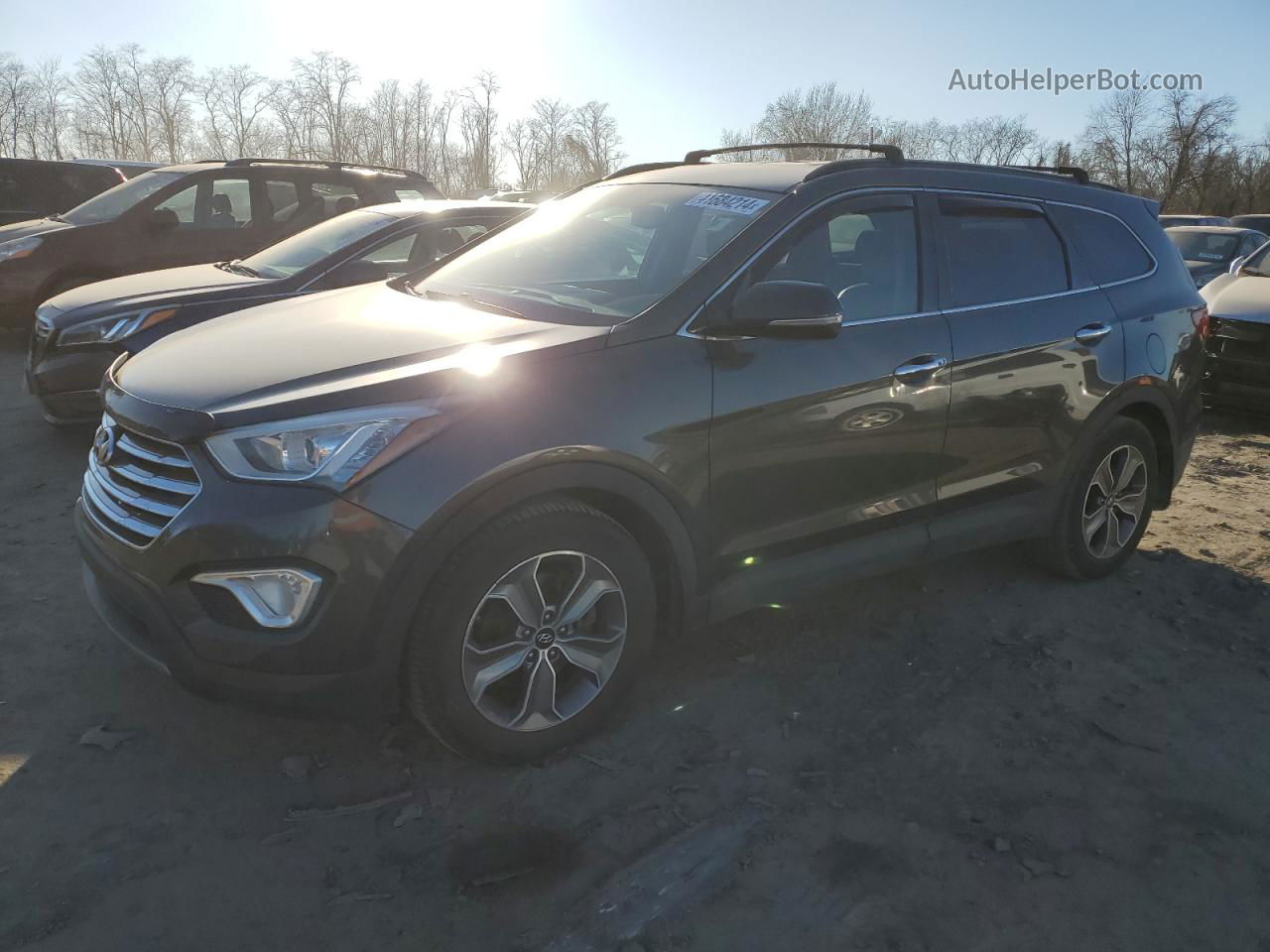 2014 Hyundai Santa Fe Gls Серый vin: KM8SNDHF8EU040316