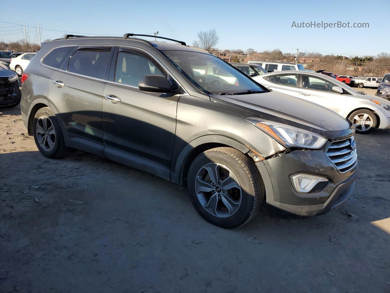 2014 Hyundai Santa Fe Gls Gray vin: KM8SNDHF8EU040316