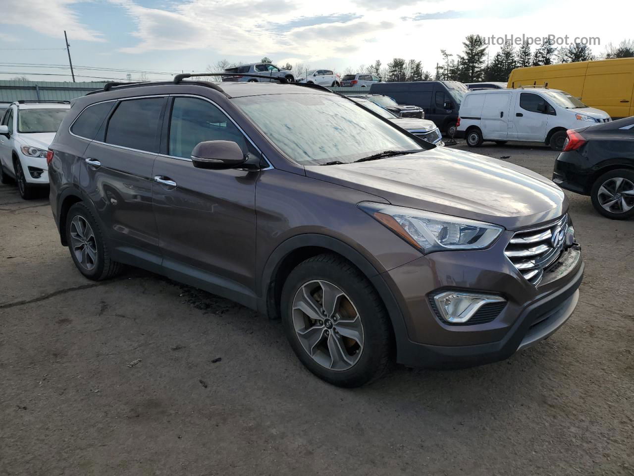 2014 Hyundai Santa Fe Gls Brown vin: KM8SNDHF9EU057531