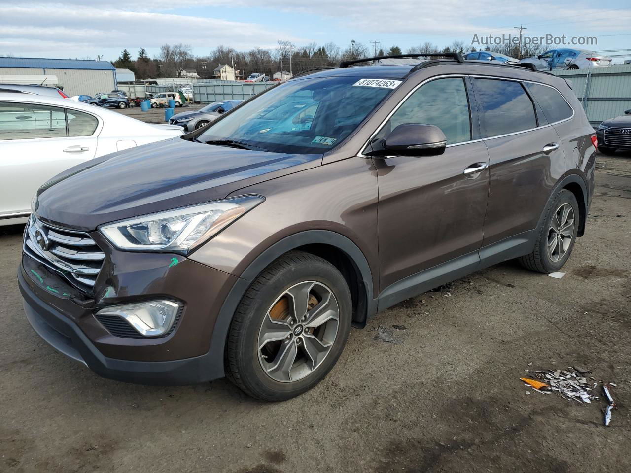 2014 Hyundai Santa Fe Gls Brown vin: KM8SNDHF9EU057531